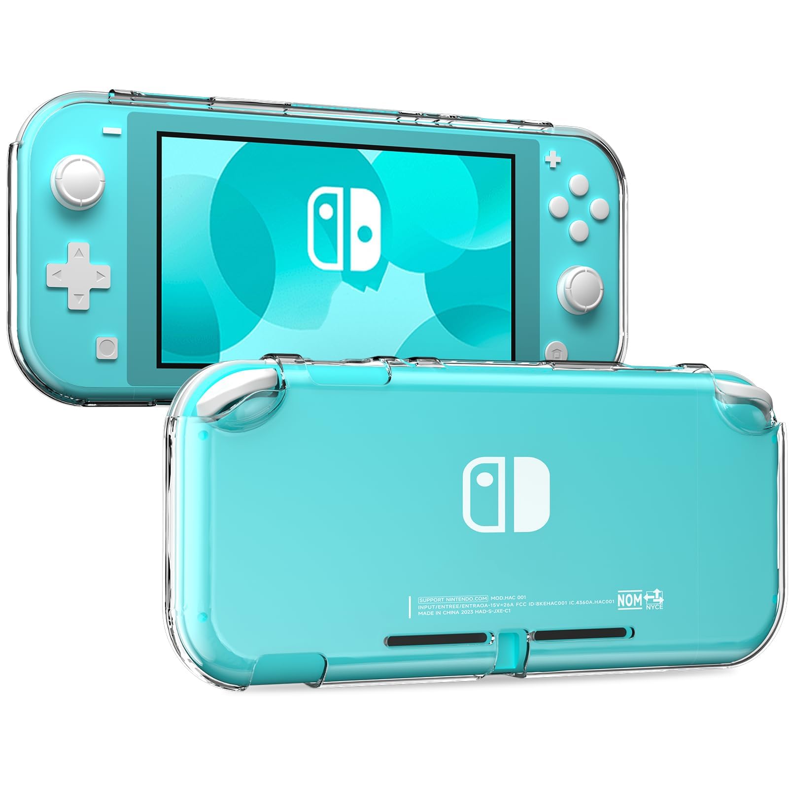Photo 1 of Cverny Nintendo Switch Lite Protective Case, Transparent Lightweight Comfort Soft TPU Cover with Anti-Scratch and Shock-Absorption Design, Portable Durability Switch Lite Clear Shell for Girls Boys