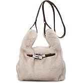 Extolove Furry Purse Mini Fluffy Tote Bag Designer Fuzzy Crossbody Handbag Faux Fur Purses for Women Plush Bags