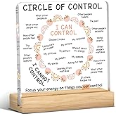 Therapy Office Desk Decor, Mental Health Gifts, Counselor Office Must Haves, Gifts for Women Therapist Psychologist School Counselor, Halloween Christmas Gift Circle of Control Acrylic Sign
