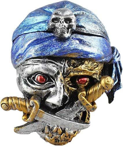 Maod Cenicero Plegable Bestyard, diseño de Calavera, Resina, decoración