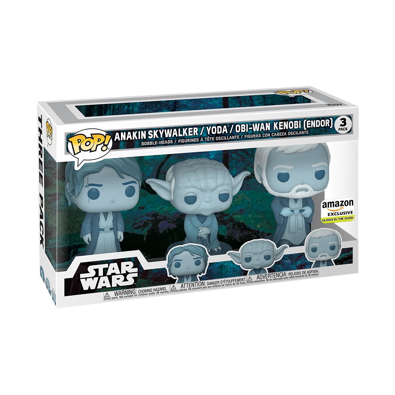 POP Star Wars: Across The Galaxy - Force Ghost 3 Limited Рack, Anakin, Yoda, OBI-Wan