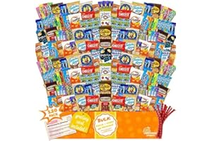 SWEET CHOICE Snack Box Variety Pack (120 Count) - Snacks Variety Pack for Adults, Kids and Teens with Chips, Cookies & Bars - Care Package for College Students, Office Treats, Travel & Birthdays
