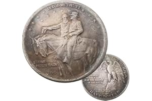 YIQILAFADA 1925 Stone Mountain Half Dollar Coin, Replica Morgan Dollar Coin Replacement for Gift
