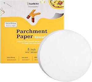 Katbite Heavy Duty Parchment Rounds 8 Inch 200 Pcs, 5