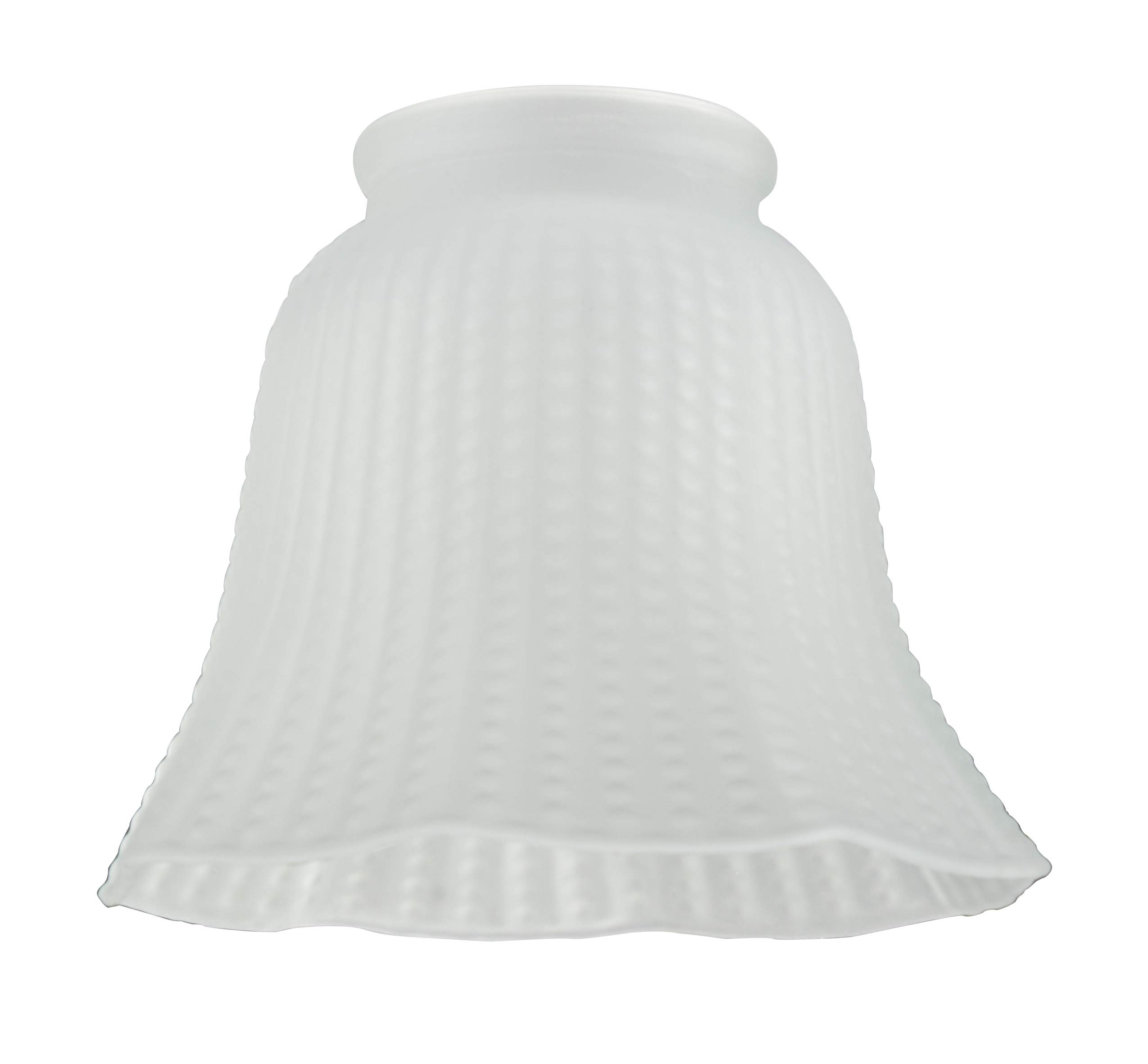 Westinghouse Lighting Frosted Ribbed Bell Shade, 12 cm - White
