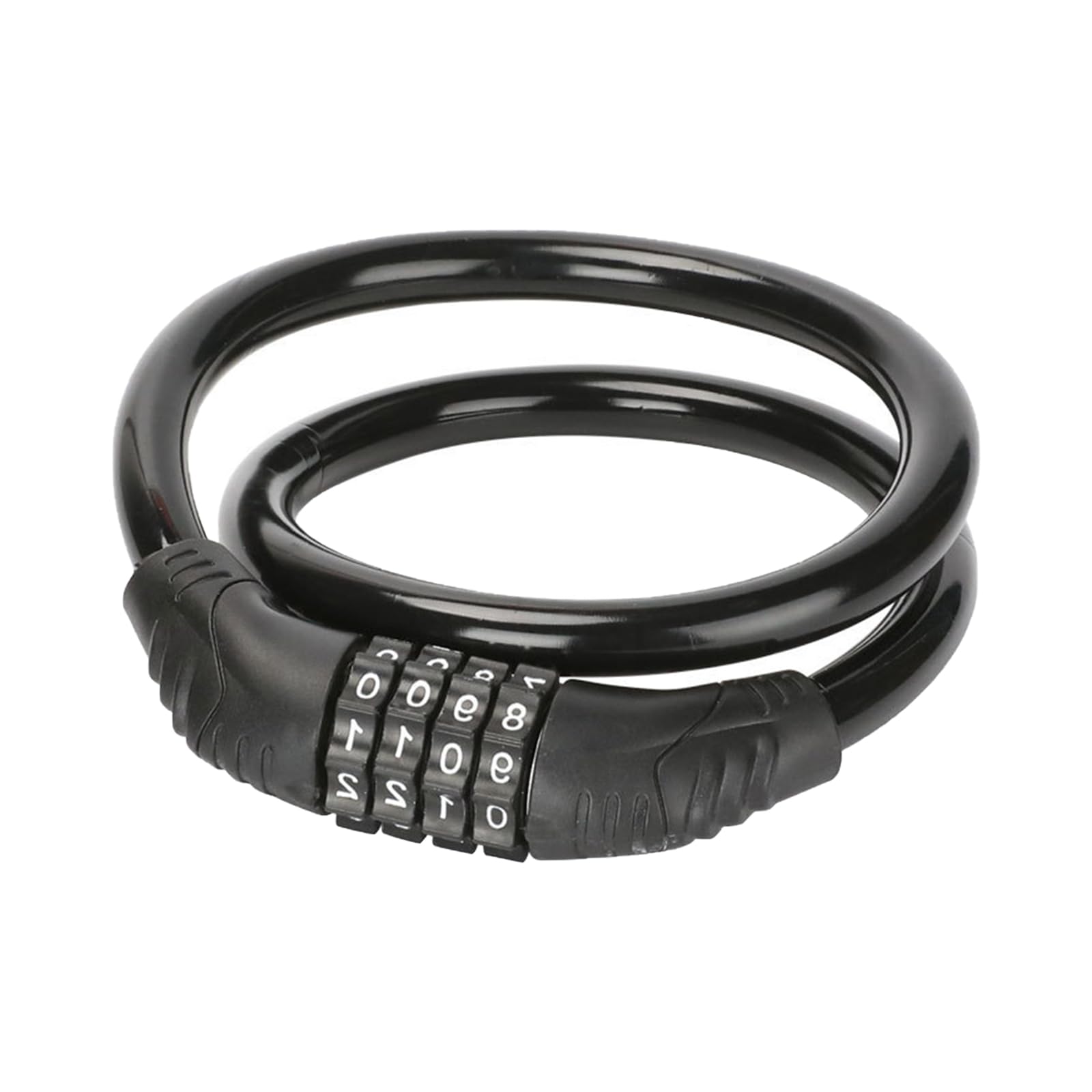 Toulifly Bicycle lock, combination lock, bicycle 4-digit, pram lock, anti-theft, children's bicycle lock, chain lock, combination lock, cable lock, bicycle, for e-bike, mountain bike, scooter, black