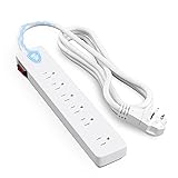 Elecan 3 Prong Power Strip with 8 FT Extension