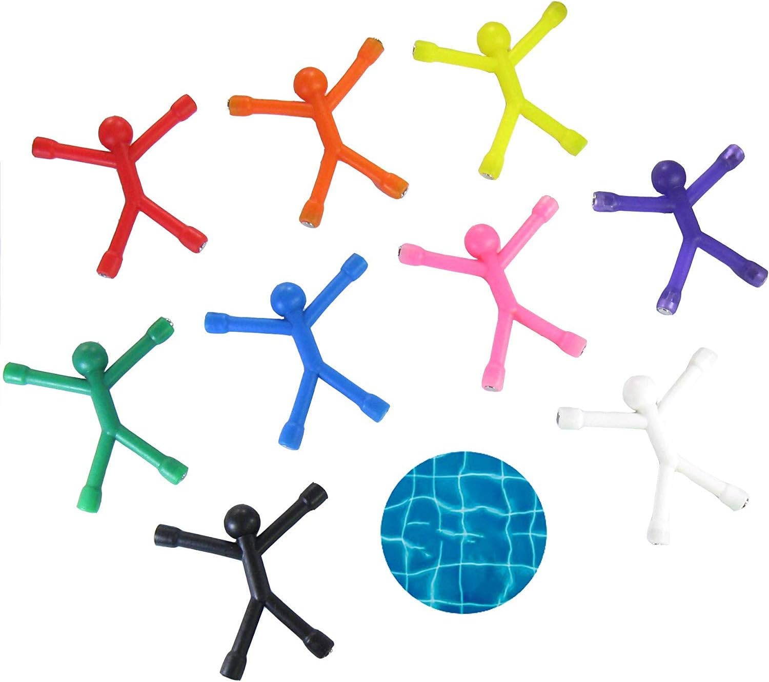 9 pcs Man QMan Bendable Children Toys Soft Rubber Man