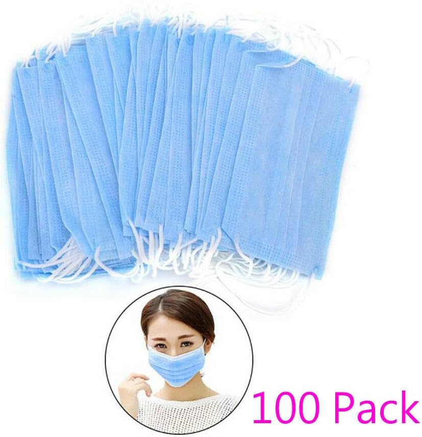50~100PCS Disposable Surgical Face Mask Anti-Dust Anti-smog Ear Loop Mouth Mask (100 Pacl)