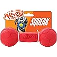 Nerf Dog 7in Bash Squeak Barbell - Red, Dog Toy