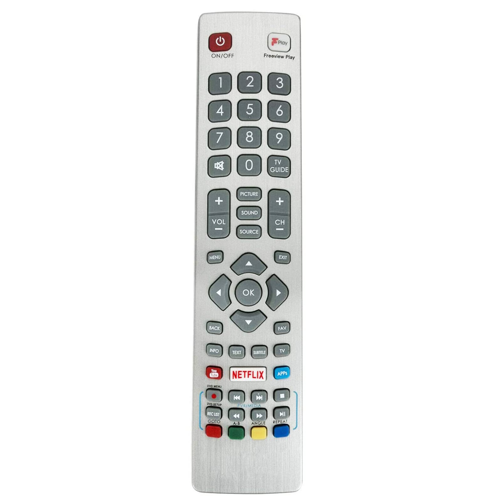 SHWRMC0129 Replacement Remote Fit for Sharpp TV LC-40CFG6001KF LC-43CFG6001KF LC-48CFG6001KF LC-49CFG6001KF LC-50CFG6001KF LC-40CFG6002KF LC-43CFG6002KF LC-48CFC6002KF LC-49CFG6002KF