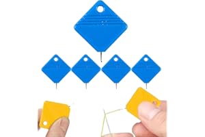 KOUJUT Simple Needle Threader, 2024 Upgraded Automatic Needle Threaders for Hand Sewing, Sewing Machine Needle Threader Needle Threader Tool, Needle Threader for Sewing Machine (5 Pack Blue)