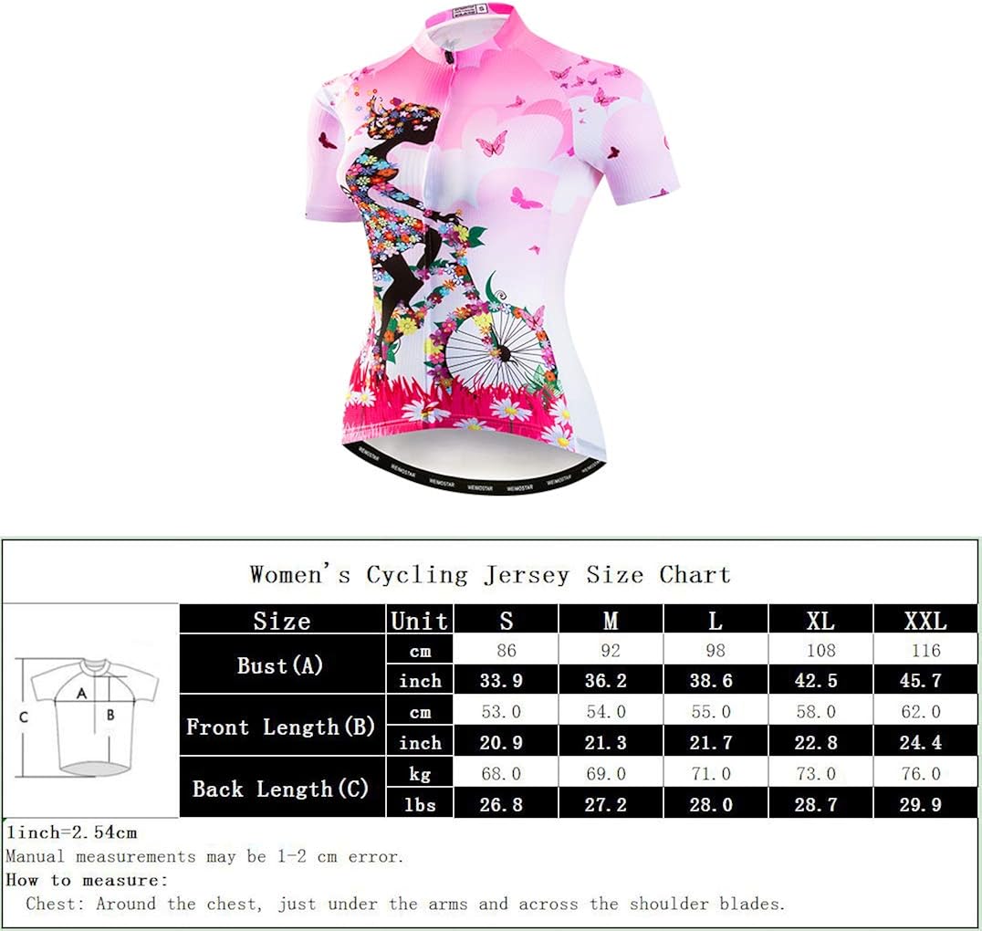 JPOJPO Womens Cycling Jersey, Mountain Bike Jersey Women Shirt Tops S-2XL - Four Fabric Made: Clothing