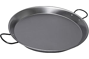 La Valenciana Polished Steel Paella Pan 46cm