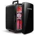 CROWNFUL Mini Fridge, 10 Liter/12 Can Portable Cooler and Warmer Personal Refrigerator for Skincare, Food, Beverage, Medicine