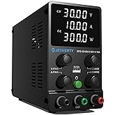 Jesverty DC Power Supply Variable, 0-30V 0-10A Adjustable Switching DC Regulated Bench Power Supply with High Precision 4-Dig