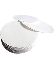 Papier Filtre Qualitatif ULTECHNOVO 18cm - Lot De 100, Filtration Laboratoire, Blanc, Débit Moyen