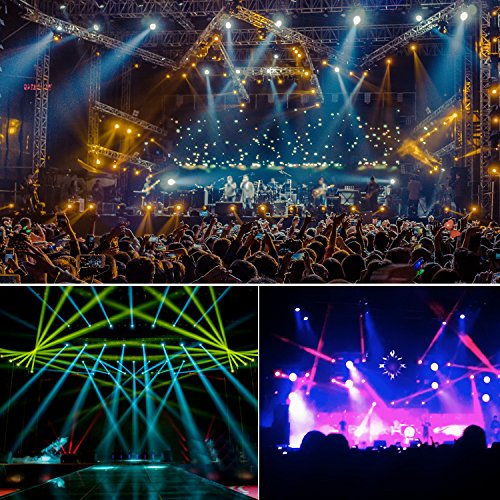 RGB DJ Stage Lights, Portable 18 LEDs Flat Par Light, DMX 512 IR Remote Control Sound Activated Projector Lamp for Party Bar Club Dsico KTV Wedding Pub Church Effect Up Lighting Show (RGB par light)