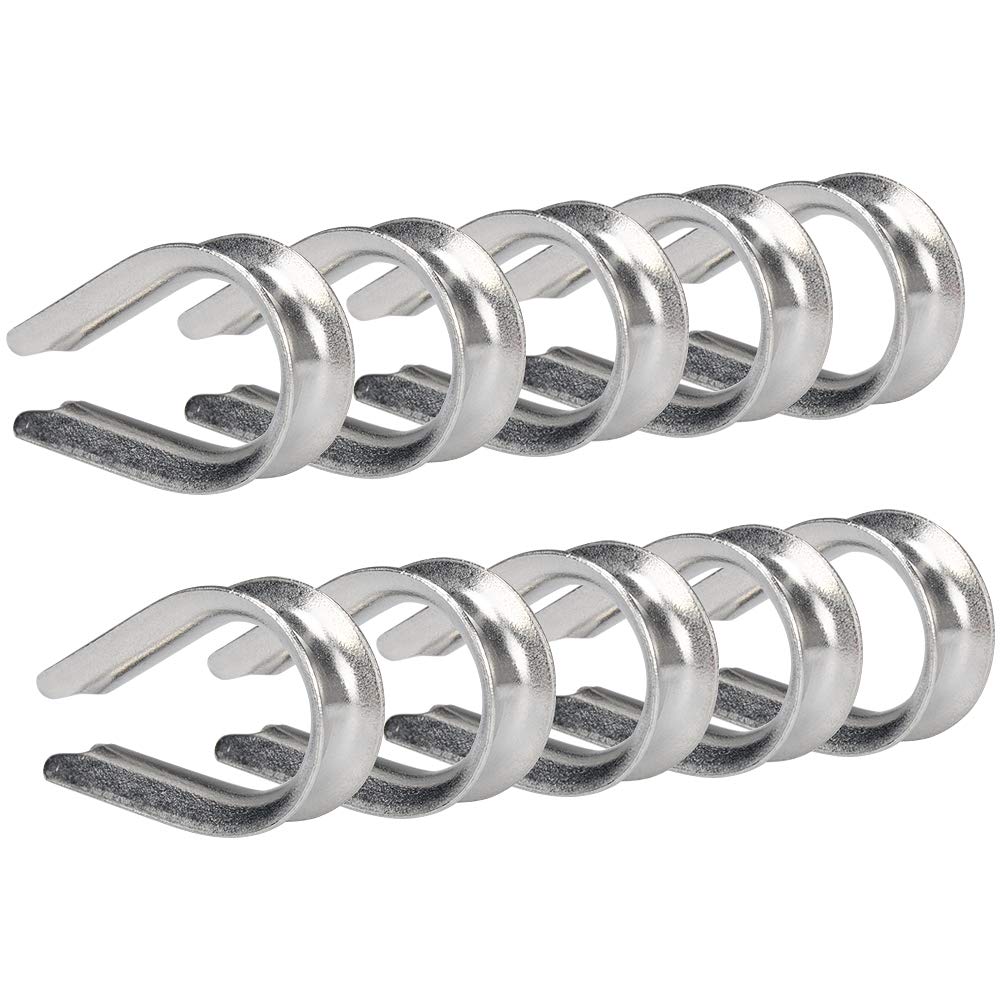 IMAGINE 10 Pack 304 Stainless Steel Heart Thimbles, Cable Rigging Thimbles for Steel Wire Rope, Marine Grade Wire Rope Thimble Assortment(M5:13/64")