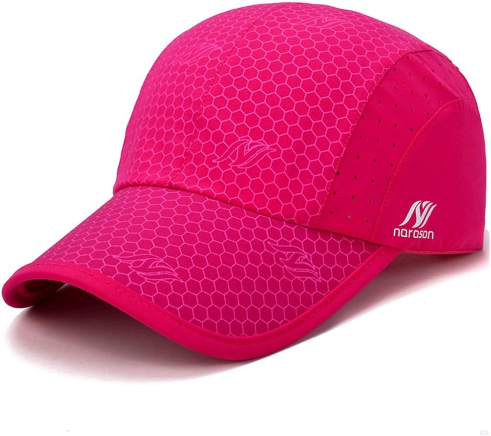 Sport Cap,Soft Brim Lightweight Waterproof Running Hat Breathable Baseball Cap Quick Dry Sport Caps Cooling Portable Sun Hats for Men and Woman Performance Workouts and Outdoor Activities Rose Red