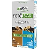 No Sugar Company Keto Bars 12 Mixed Bars 40g, Chocolate Peanut Butter & Chocolate Chip Cookie Dough