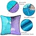 Play Tailor Sequin Pillow Cover Cushion Covers 16x16in Flip Sequins Decorative Throw Pillow Case, Teal Blue and Light Purple (Insert Not Included)