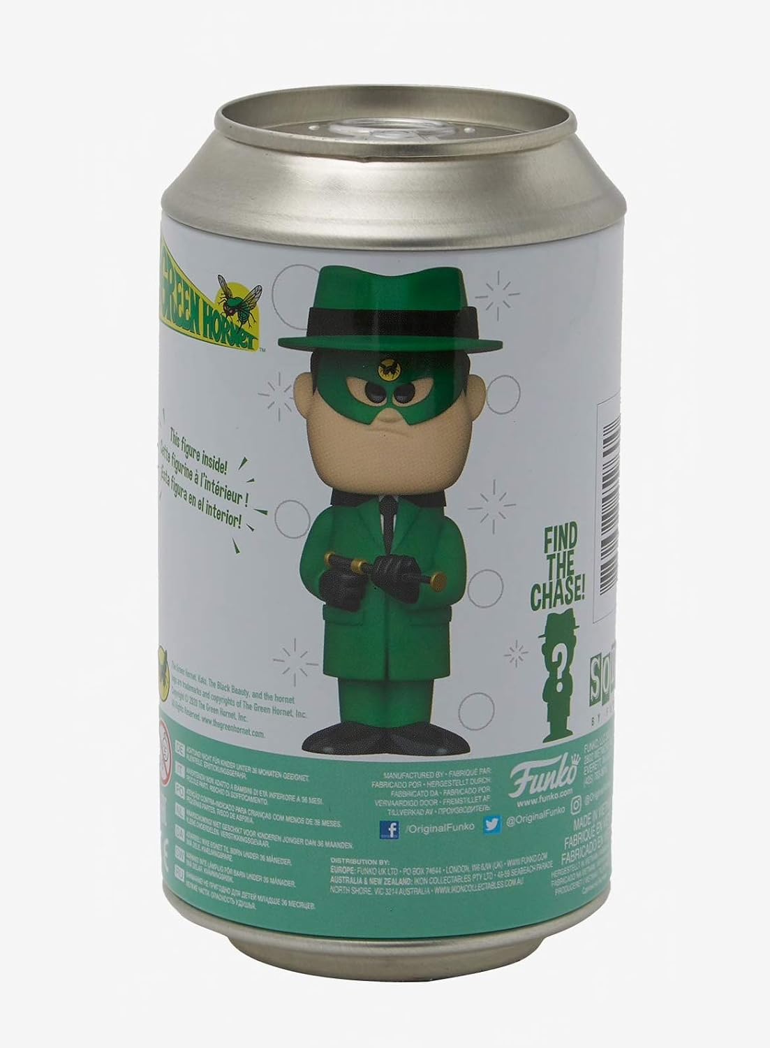 Funko Vinyl Soda: Green Hornet - Green Hornet w/Chase, Multicolor - Image 3