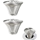 Hair Catcher，Drain Mesh Basket, Bathroom Sink Drain Strainers, for Laundry, Mop Pool, Utility, Slop, RV Sink, Stainless Steel
