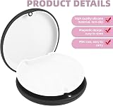 TIESOME Retainer Case Magnetic Closure Slim Orthodontic Box Black view 3