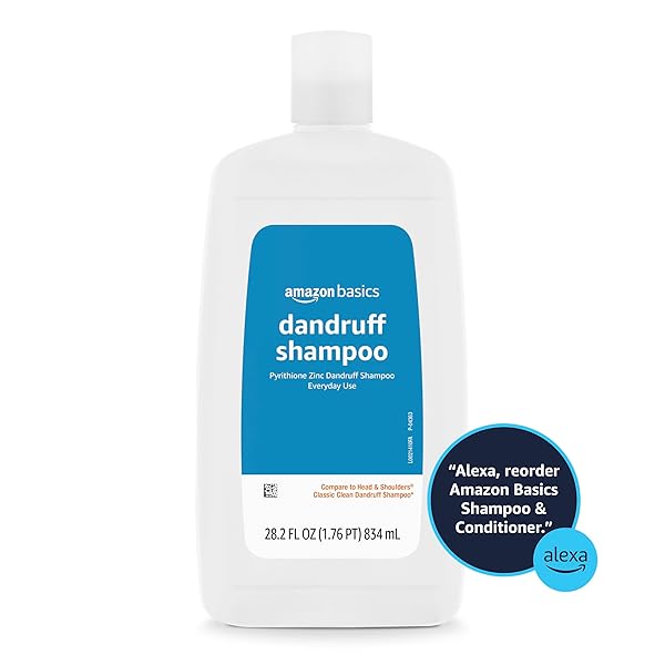 AMAZON BASICS DANDRUFF SHAMPOO FOR NORMAL TO OILY HAIR, 28.2 FLUID OUNCES, 1 PACK