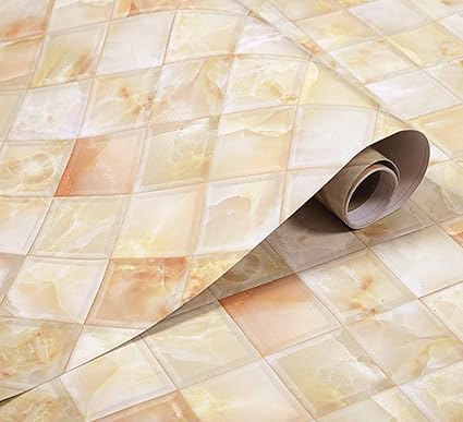 Amazon Com Upredo Adheisve Paper Kitchen Tiles Backsplash Marble