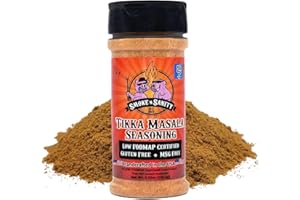 Smoke n Sanity Tikka Masala Seasoning - Certified Low FODMAP Seasonings - Gluten Free - Certified Kosher - Dairy Free for Low FODMAP Snacks (3.55 oz Shaker)