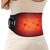 Comfytemp Cordless Portable Heating Pad with Massager for Lower Back Soothing, FSA Eligible HSA 9 Heat 5 Vibration 3 Intensity, Rechargeable Wireless Heated Waist Belt App Control, Gifts for Mom Dad