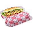 LMTNNB 300Pcs Hot Dog Trays, 6'' Paper Food Trays Eco Friendly, Rectangular White Fluted Hot Dog Tray, Disposable Food Tray for Sandwiches and Hamburgers Hot Dog Cart Accessories