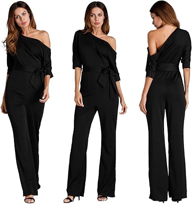 one shoulder jumpsuit amazon