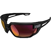 Mechanix Wear: Vision Type-X Safety Glasses with Advanced Anti Fog, Scratch Resistant, Black Frame, Protective Eyewear, Lightweight Glasses, Ventilated Temples, For Outdoor Use (Fire Mirror Lens)