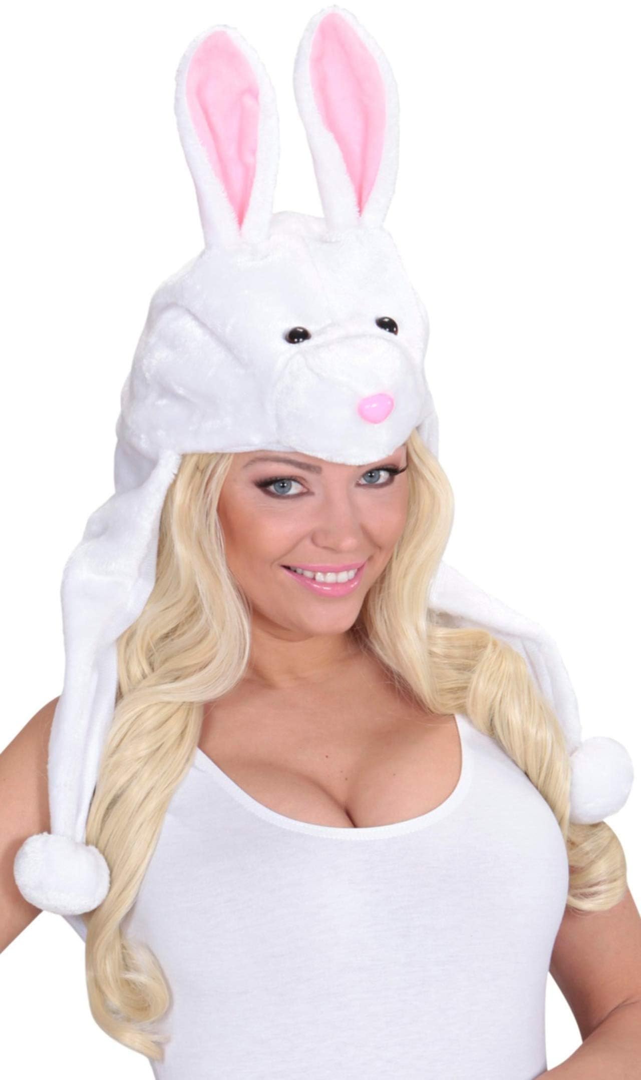 W WIDMANN MILANO Party Fashion - Rabbit Hat for Adult, Animals, Farm, Easter, Carnival, Theme Parties