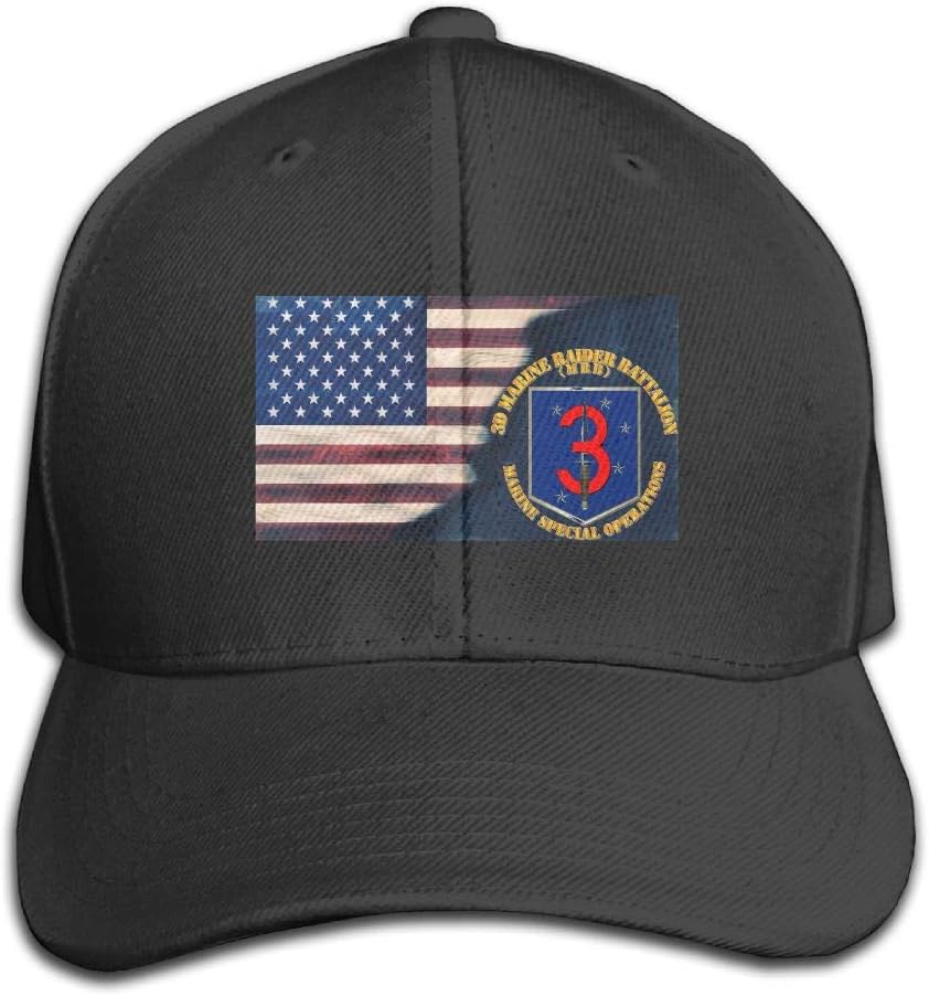 OWNSGWWS USMC 3D Marine Raider Battalion Men Baseball Hat Trucker Hat Dad Cap Plain Cap