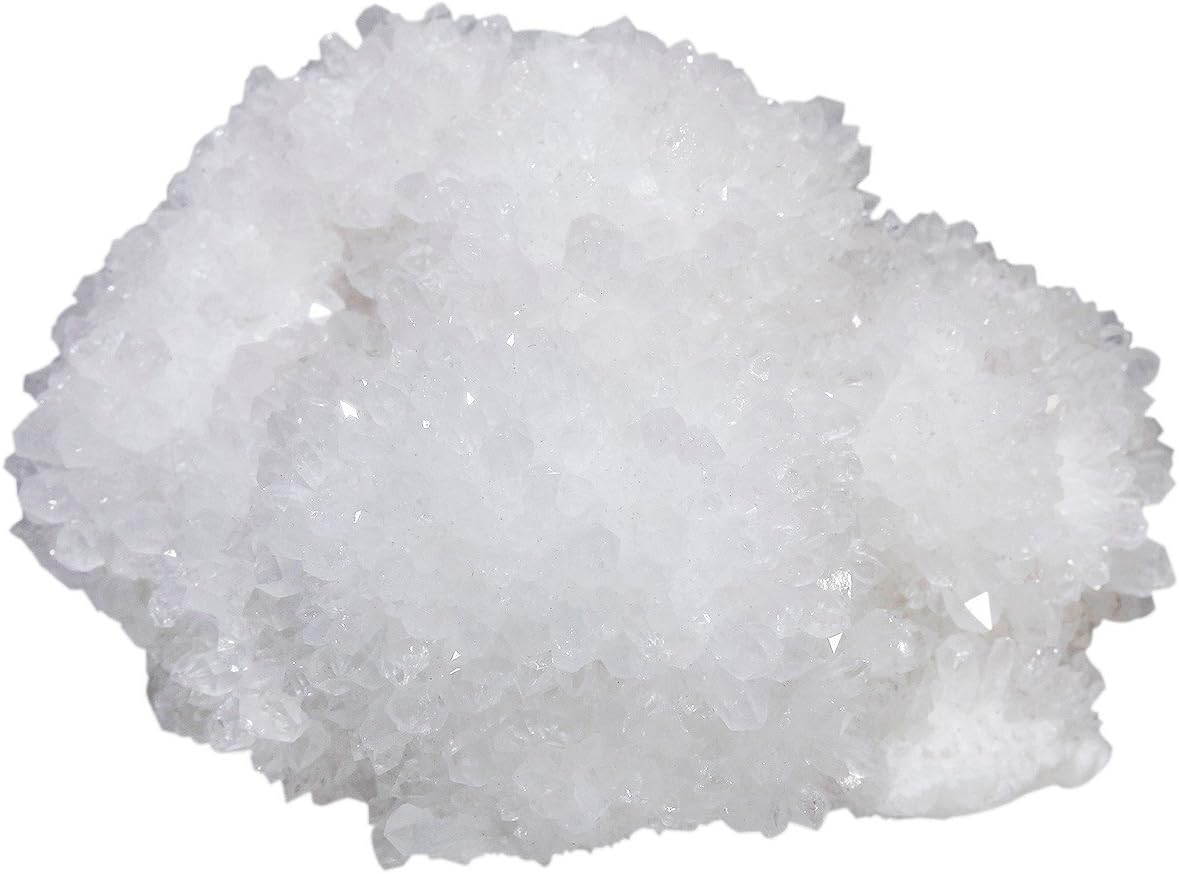mookaitedecor Natural White Coral Crystal Rock Druzy Crystal Cluster Specimen Room Desk Decor White Crystal for Fish Tank Plant Pot Decor Reiki Healing Crystal Gift Raw Crystals and Gemstones 50-100g - Image 4