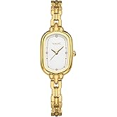 VAVC Women's Vintage Gold Bracelet Watch,Small Oval Analog Quartz Watch with Luxury Diamonds Dial,Waterproof.Adjustment Tool Included