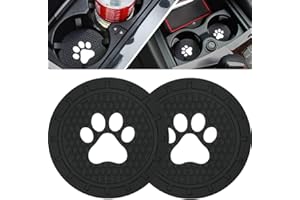 BukNikis Car Cup Holder Coasters-Car Interior Accessories 2.75 inch Silicone Anti Slip Cute Dog Paw Car Coaster -Universal (Pack of 2)