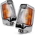 For Nissan Pickup Side Marker Light Assembly 1995 1996 1997 Driver and Passenger Side | Pair | Chrome Trim | NI2550107 | NI2551107 | B6115-88G00