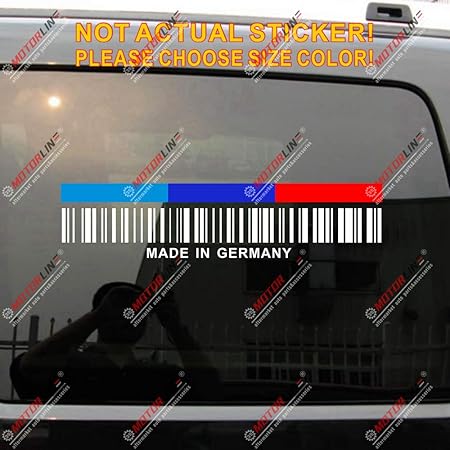 Amazon Upcバーコードドイツ製車デカールステッカーフィットfor Bmw M3 M5 M6ビニール面白いdie Cut No背景pickカラーサイズ 50 8cm ブラック s15 ステッカー デカール 車 バイク