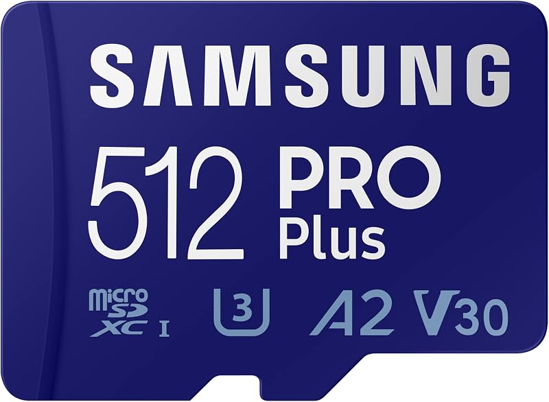 Samsung 512GB PRO Plus MicroSDXC Card 120MB/s w/ Adapter MB-MD512KAEU