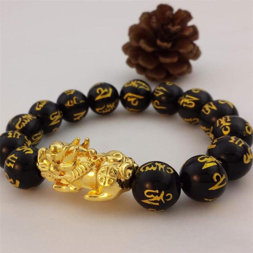 Liudaye Natural Obsidian Pixiu bracelet for men and women gifts