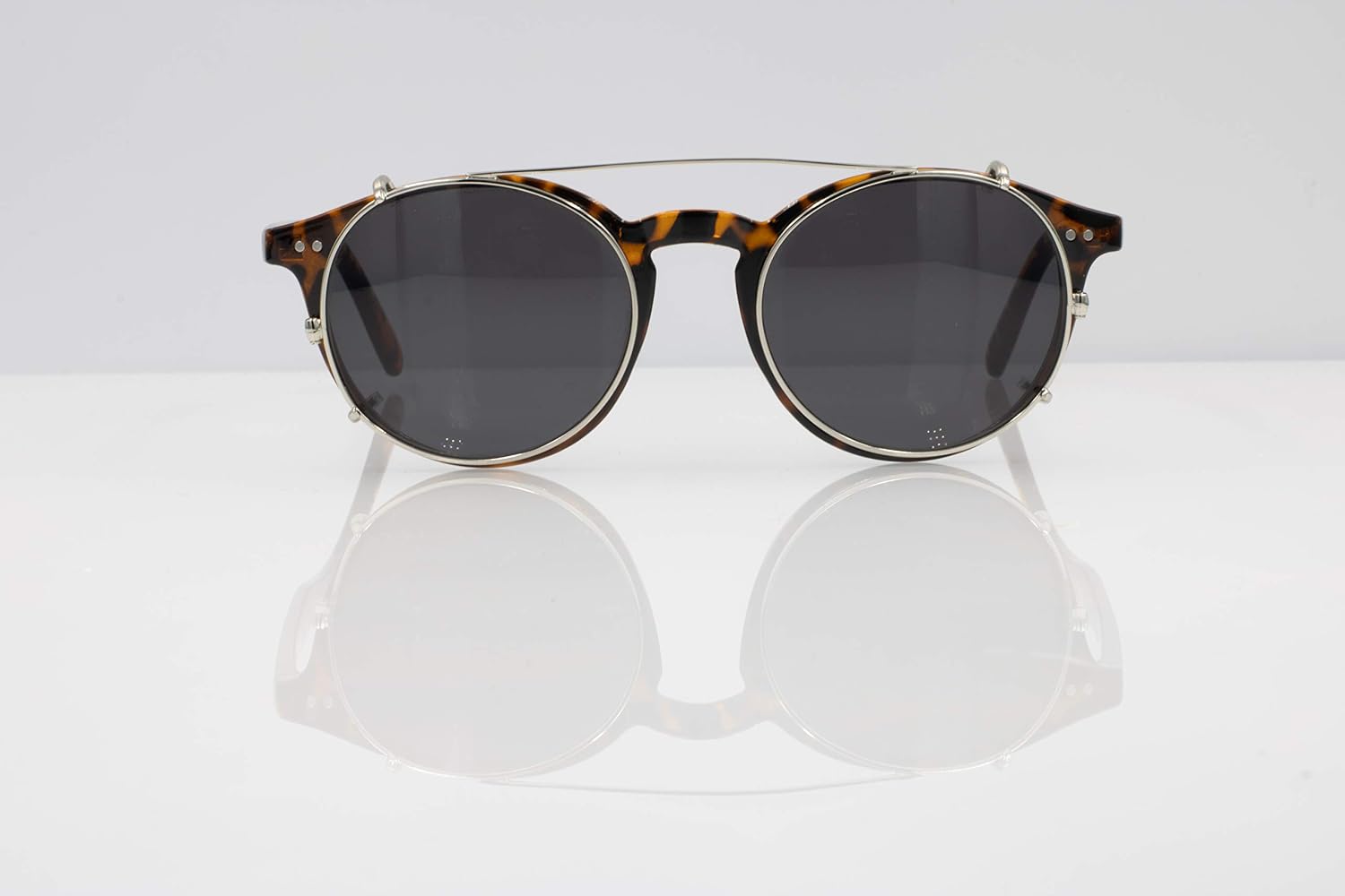 Foxmans™ Stylish Blue Light Blocking Glasses for Men & Women, Lennon Heavy Duty Clip-ons - Image 4