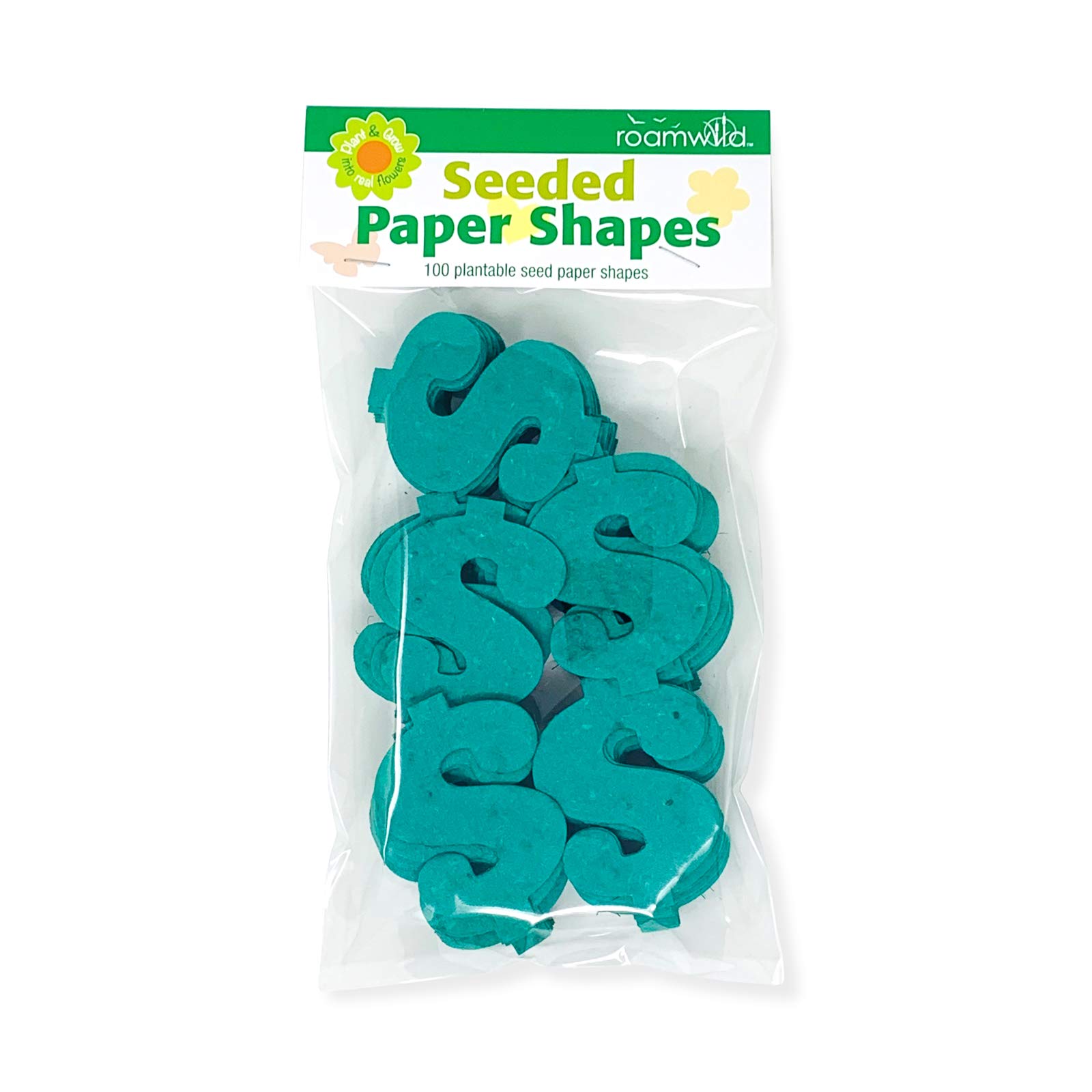 Seeded Paper Shapes – Pack of 100 Plantable Seed Paper Shapes (Green Dollar)…