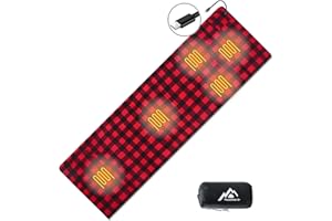 MANTUOLE Heated Sleeping Bag pad, Heated Sleeping Bag Liner, 5 Heating Zones, Operated by 5V/3A Type-C Battery Power Bank (Ba