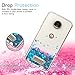 LeYi for Moto Z Play Case,Moto Z Force Case with HD Screen Protector for Girls Women, Shiny Glitter Moving Quicksand Liquid Clear TPU Protective Case for Motorola Moto Z Play/Moto Z Force Blue