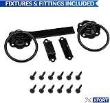 XFORT Black Ring Gate Latch Garden Gate Latch Door Catch Lock view 2